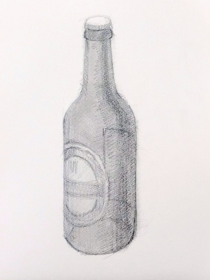 基礎デッサン ガラスってどう描くの ガラス瓶の描き方 白いキャンバス
